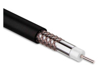 Кабель RG-6 75 Ом OUTDOOR (1.02 жила сталь/медь,48x0.12 опл алюм)бухта 100м черн.