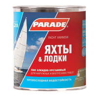 Лак яхтный алкидно-уретановый L20 Яхты & Лодки Глянцев. 0,75л PARADE