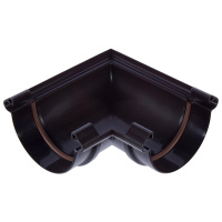 Угол желоба универсальный с уплотнителем 135 Murol коричневый