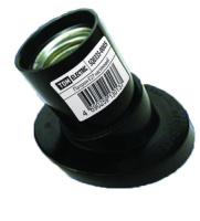 Патрон карболитовый настенный Е27 черный наклонный TDM