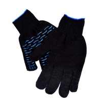 Перчатки рабочие, цв. Черный (5 нитка, кл.10, Волна 25 см)