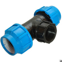 Тройник компрессионный резьбовой 032Х1''мм с внутр. резьбой