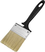 Кисть плоская Хит 25 мм, нат. светлая щетина, желтая пласт. ручка