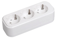 Колодка 3-гн.16А с заземл 2P+PE 250В К03 Classic IEK