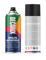Эмаль акриловая универсальная черный глянцевый 520 мл DECORIX