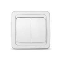 Выключатель СУ 2кл. бел. (пласт.осн.) UNIVersal Валери
