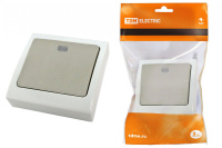 Вуокса выкл. СУ 1 кл. 10А бел. (IP54) TDM