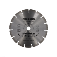 Диск отрезной алмазный сегментный сухой/мокрый рез 230*2,7*22,23 Hard Materials Laser Hilberg