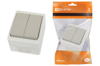 Вуокса выкл. ОУ 2 кл. 10А бел. (IP54) TDM