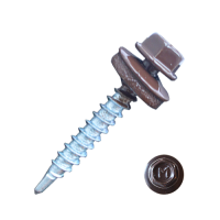 Саморез кровельный Daxmer 4,8*35 шоколадно-коричневый RAL 8017 сверло №1