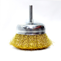 Корщетка чашеобразная латунированная мягкая для дрели 75 мм толщ. проволоки 0,3мм  Bohrer