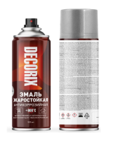 Эмаль жаростойкая +800°С серебристый матовый 520 мл DECORIX