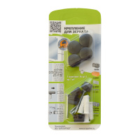 Комплект крепления для зеркала черное, гладкое