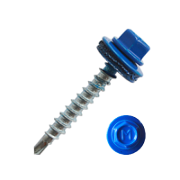 Саморез кровельный Daxmer 4,8*35 ярко-синий RAL 5005 сверло №1