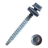 Саморез кровельный Daxmer 4,8*50 графит  RAL 7024 сверло №1