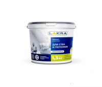 раска акриловая для стен и потолков Лакра Белоснежный 1,3кг