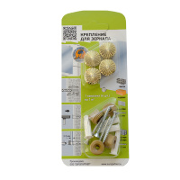 Комплект крепления для зеркала золото, рифленое