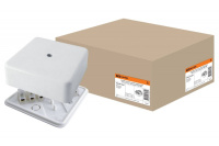 Коробка распред. 50х50х20 мм ОУ IP40 с клем. колодкой белая TDM