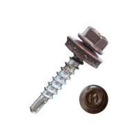 Саморез кровельный Daxmer 4,8*29 шоколадно-коричневый RAL 8017 сверло №1