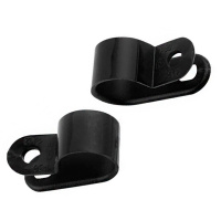 Скоба под винт нейлон 6.6 16 мм, черная REXANT