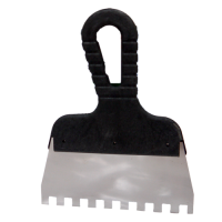 Шпатель с черной ручкой нерж.сталь  150,зуб 8*8мм