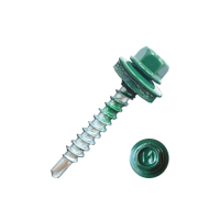 Саморез кровельный Daxmer 4,8*35 темно-зеленый RAL 6005 сверло №1