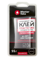 Клей-пластилин эпоксидный холодная сварка HomeMaster термостойкий черный 55 гр MasterTeks
