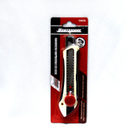 Нож со смен. лезв.18мм обрезиненный ABS+TPR, винт. фиксатор  