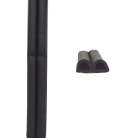 Уплотнитель самоклеящийся D14х12 (чер.) - 40 м. Shaper