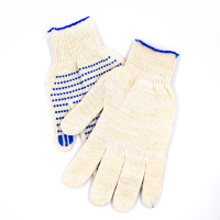 Перчатки рабочие, цв. Белый (5 нитка, кл.10, Точка 25 см)