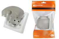 Вуокса роз. CУ 1 мест. 16А бел. (IP54) TDM