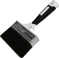 Кисть для подготовительных работ 120х25 мм черный ворс 2К ручка Black White Decor
